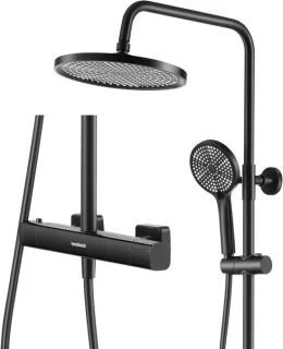 Douchesysteem met thermostaat - regendouche set - chroom