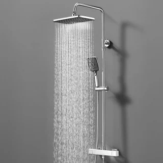 Douchesysteem met thermostaat regendouche set chroom