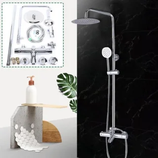Douchesysteem met thermostaat regendouche set