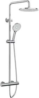 Douchesysteem Met Thermostaat Ronde Regendouche 25 cm Chroom