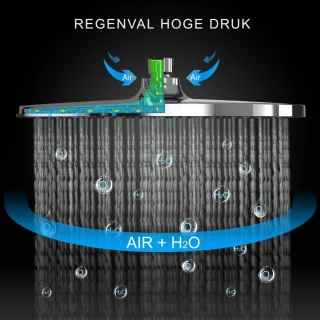 Douchesysteem Met Thermostaat Ronde Regendouche 25 cm Chroom