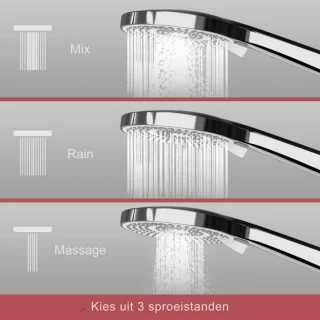 Douchesysteem Met Thermostaat Ronde Regendouche 25 cm Chroom