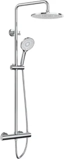 Douchesysteem Met Thermostaat Ronde Regendouche 25 cm Chroom