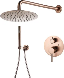 Douchesysteem regendouche 10 inch roségoud