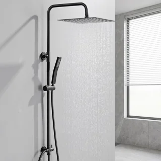 Douchesysteem Regendouche 30 cm Mat Zwart