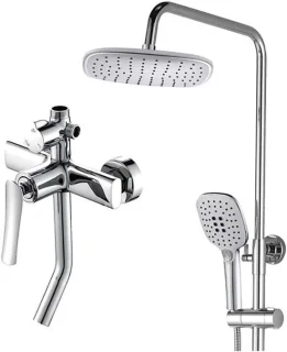 Douchesysteem regendouche en handdouche chroom