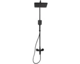 Douchesysteem regendouche kolom 30x20 cm zwart