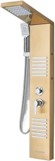 Douchesysteem regendouche paneel 60 cm goud