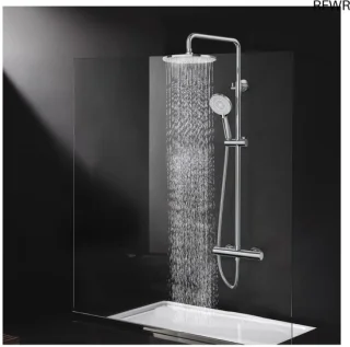 Douchesysteem regendouche set 25 cm chroom