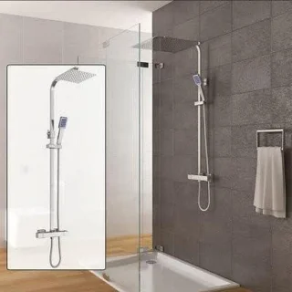 Douchesysteem - regendouche set - 40x40cm douchekop - zilver