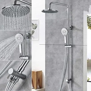 Douchesysteem regendouche set 8 inch chroom