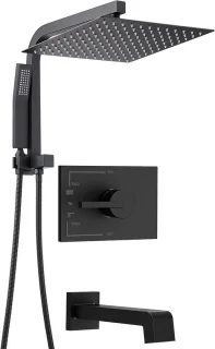 Douchesysteem Regendouche Set Mat Zwart