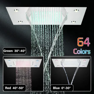 Douchesysteem regendouche set thermostatisch wandmontage gepolijst chroom