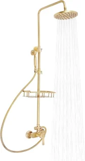 Douchesysteem regendoucheset 20 cm messing