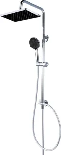 Douchesysteem regendoucheset 30 x 20 cm chroom-zwart
