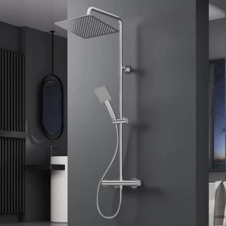 Douchesysteem RVS regendouche set 30 cm zilverkleurig