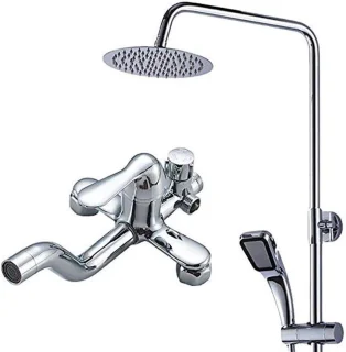Douchesysteem RVS regendouche set vintage design zilver