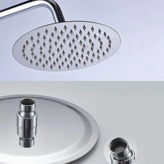 Douchesysteem RVS regendouche set vintage design zilver