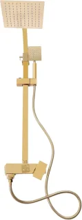 De Douchesysteem Set Regendouche en Handdouche 20 cm Goud in één oogopslag