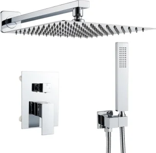 Douchesysteem set regendouche mixer chroom