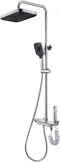 Douchesysteem set - thermostatische kraan - 25 cm hoofddouche - chroom