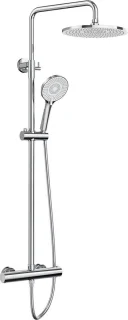 Douchesysteem thermostaat chroom 25 cm 92-126 cm