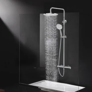 Douchesysteem thermostaat chroom 25 cm 92-126 cm