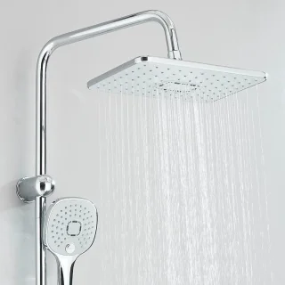 Douchesysteem wandmontage regendouche set chroom