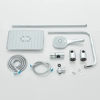 Douchesysteem wandmontage regendouche set chroom