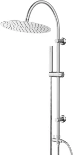 Douchesysteem zonder kraan - regendouche set - XXL douchekop 30 cm - chroom