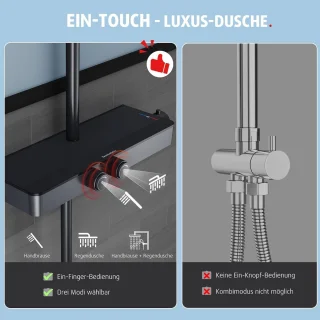 Douchesysteem Zwart