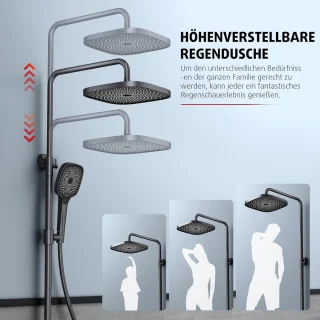 Douchesysteem Zwart