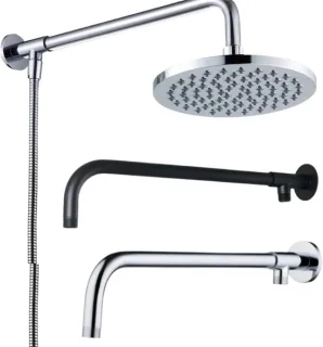 Doucheverlengarm regenpijp douche 38 cm zwart
