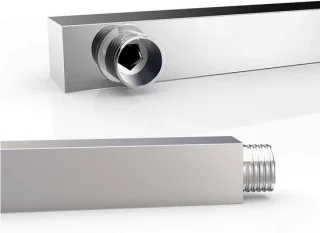 Doucheverlengarm vierkant 16 inch chroom