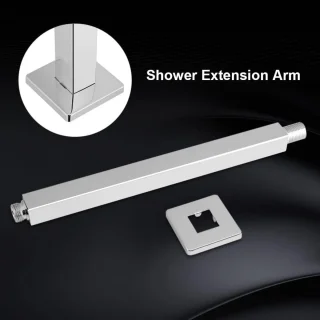 Doucheverlengarm vierkant 30 cm wandmontage