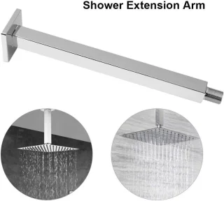Doucheverlengarm vierkant 30 cm wandmontage