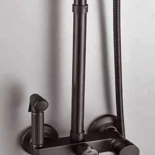 Doucheverlenging 30 cm roestvrij staal grijs