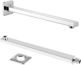 Douchewandarm 40 cm RVS Zilver