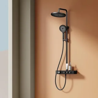 Douchezuil thermostaat mat zwart