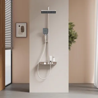 Douchezuil thermostaat met regendouche, chroom