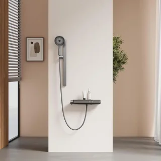 Douchezuil thermostatische douchekolom 40 cm - mat antraciet
