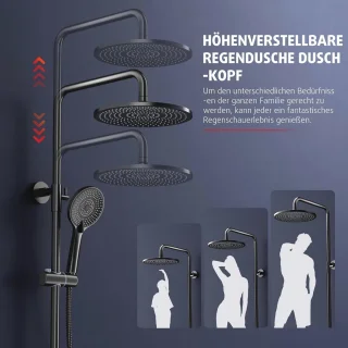 Douchezuil zwart