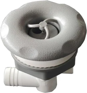 Draaiende douchekop enkele rotatie 3 inch wit