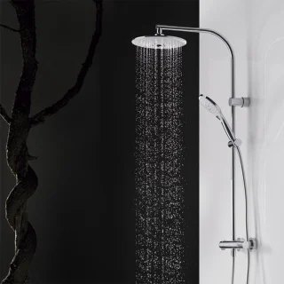 Dry Regendoucheset met Thermostaatkraan Chroom