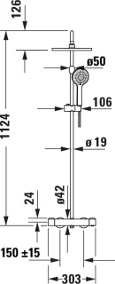 Duravit Douches Doucheset TH4280008010 Chrome 25 cm