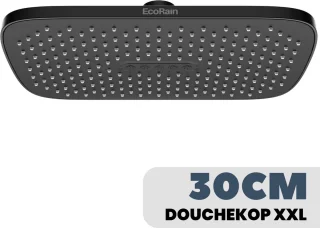 EcoRain Mark Regendouchekop 30 cm Rechthoekig Zwart