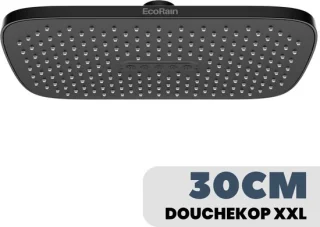 EcoRain Mark Regendouchekop 30 cm Rechthoekig Zwart