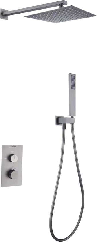 EcoRain Mia Inbouw Regendoucheset Thermostaat 30 CM Chroom review