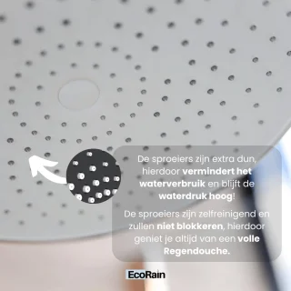 EcoRain Regendouchekop 25 cm rond mat chroom