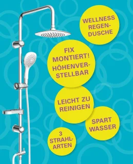EISL DUSCHTRAUM Hoofddouche set Chroom-Wit